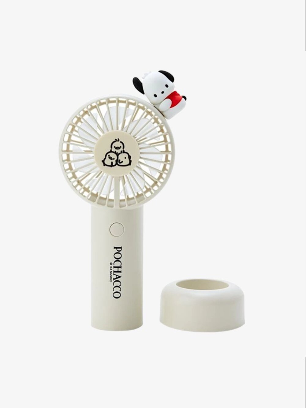Sanrio Pochacco Portable Fan, Handheld or Stationary, 6.7"